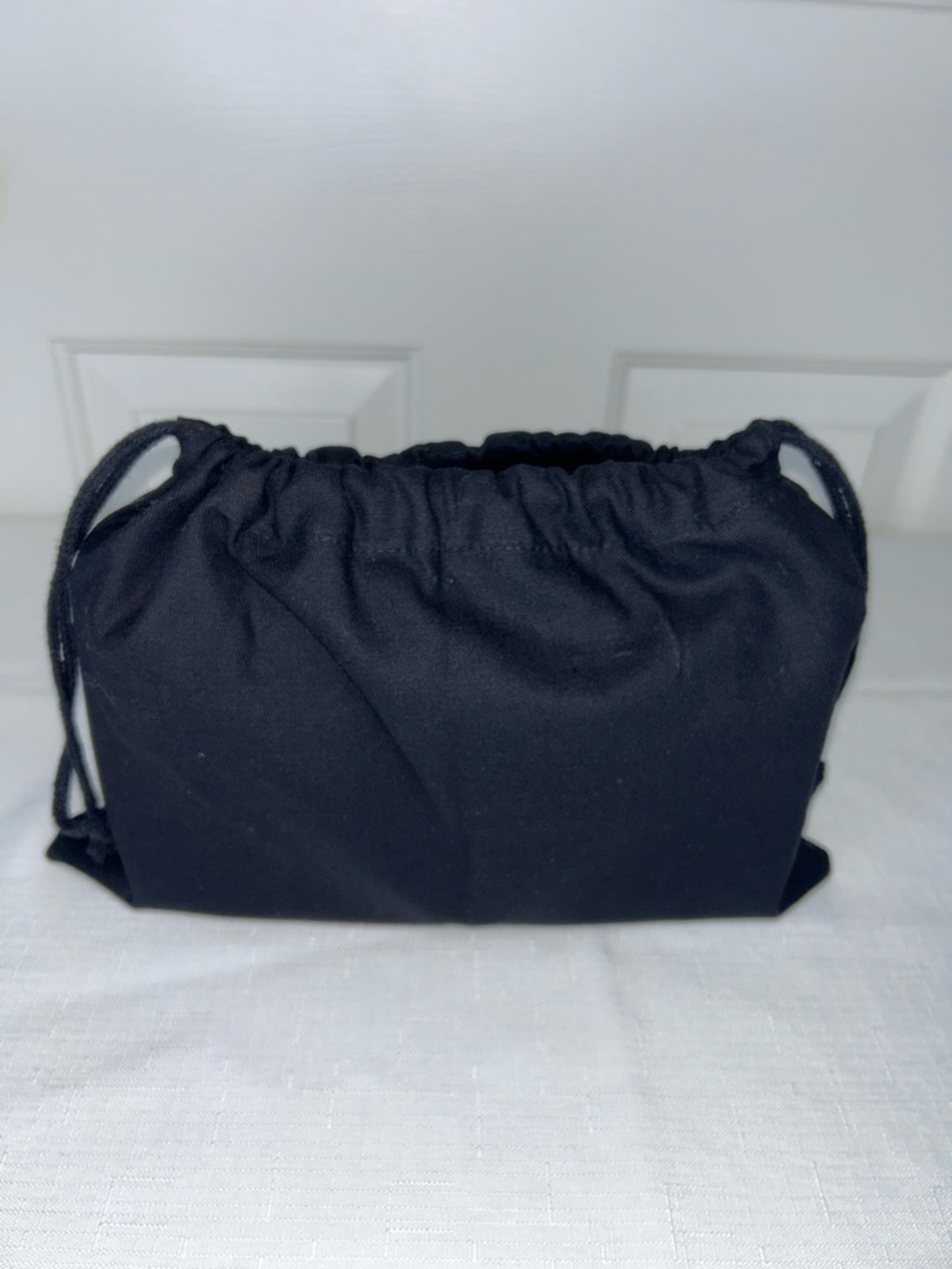 Light Blue Chevron Quilted Shoulder Bag with Silver Hardware and Dust Bag - Picture 12 of 13